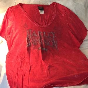 🍒 Cherry Red HD V-neck Tee